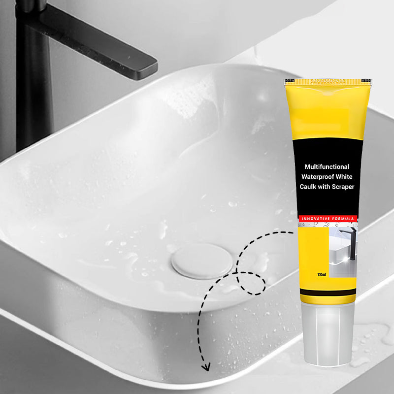 🏠⏳Begrenzte Zeit 50% Rabatt💥Multifunktionale wasserdichte weiße Dichtungsmasse mit Schaber