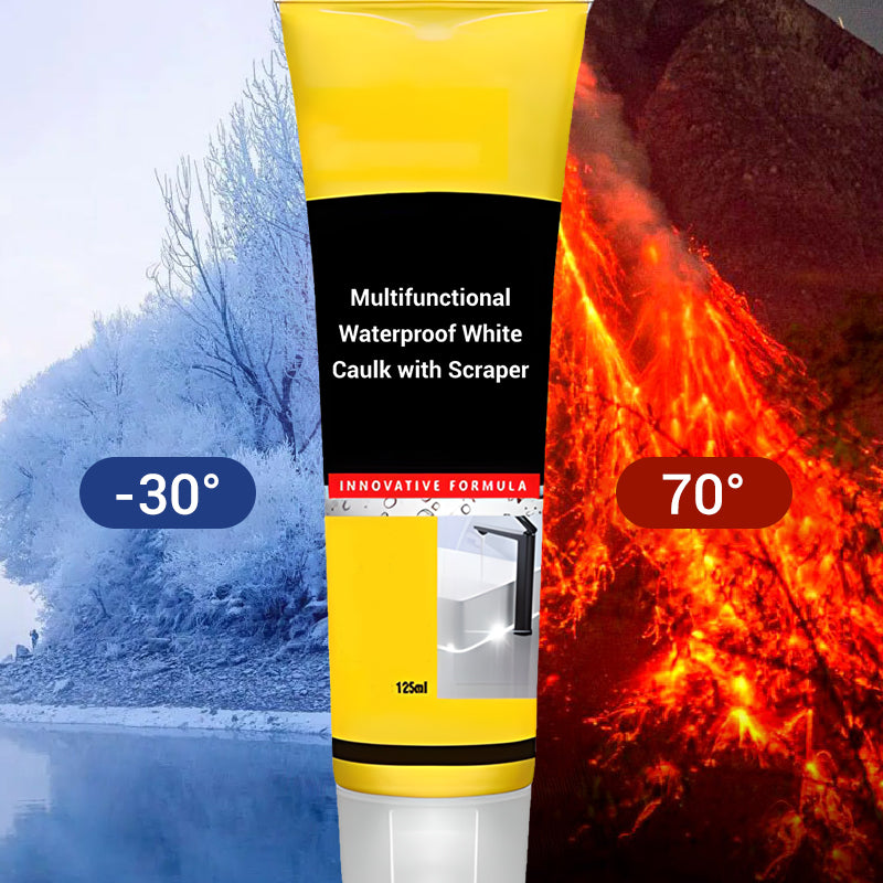 🏠⏳Begrenzte Zeit 50% Rabatt💥Multifunktionale wasserdichte weiße Dichtungsmasse mit Schaber