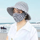 Blumendruck Eimer Sonnenhut mit Maske für Frauen