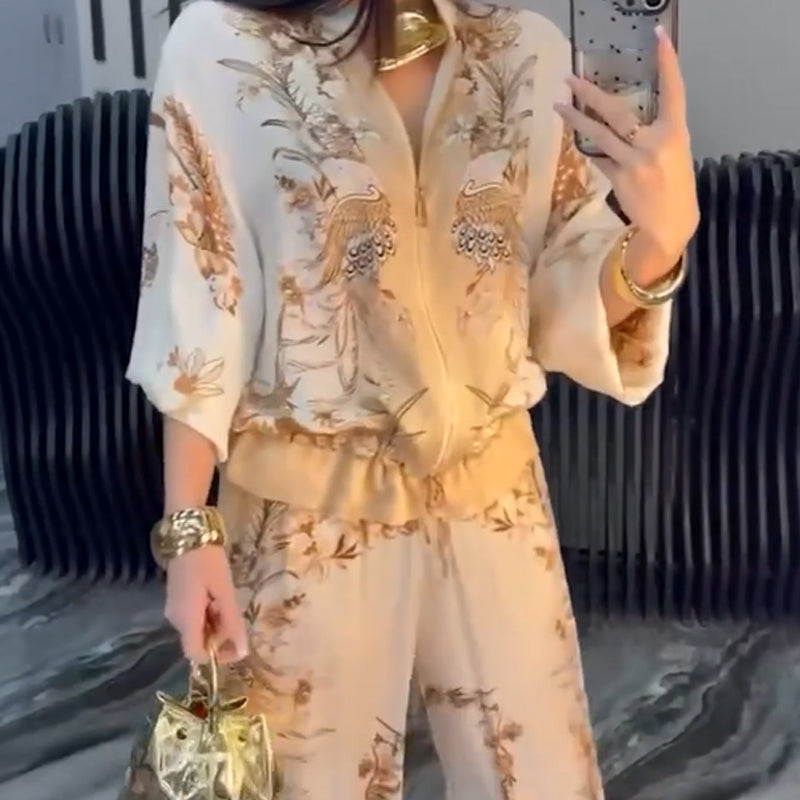 👚 50% RABATT! 🌸 Elegantes Zweiteiliges Set mit Reißverschluss für Damen – Stilvoll, Bequem & Perfekt Für Den Frühling 💃