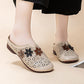 🔥Floral design women's elegant PU leather slide sandals💥