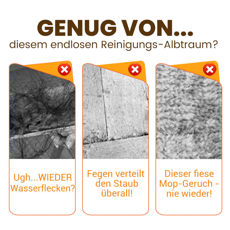Wiederverwendbarer Besenbezug aus Stoff