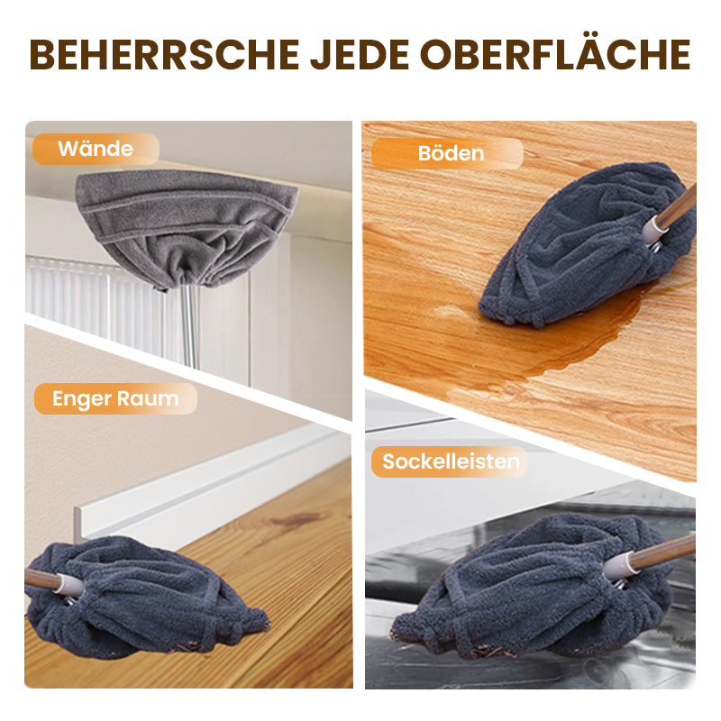 Wiederverwendbarer Besenbezug aus Stoff