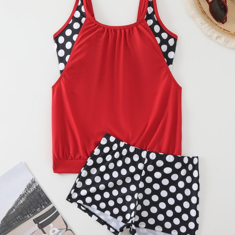 📢📢50 % Rabatt!! ⏰👙Zweiteiliger Badeanzug mit Polka-Dots für Damen🏖️