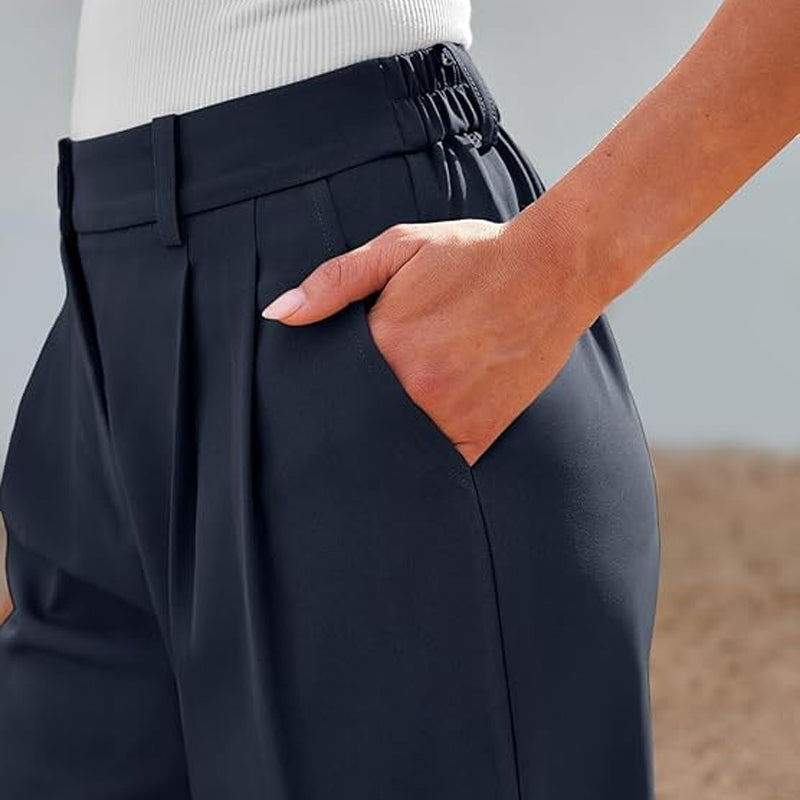 🌸 Sommerschlussverkauf! 50 % Rabatt 👖💃 Damenhose mit hoher Taille und geradem Bein – minimalistischer Stil