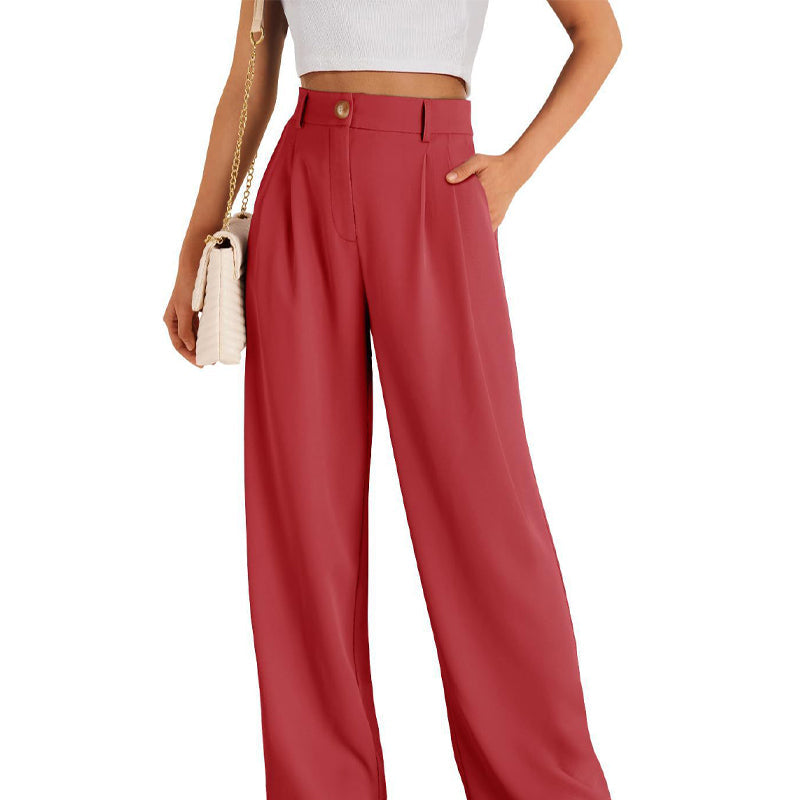 🌸 Sommerschlussverkauf! 50 % Rabatt 👖💃 Damenhose mit hoher Taille und geradem Bein – minimalistischer Stil