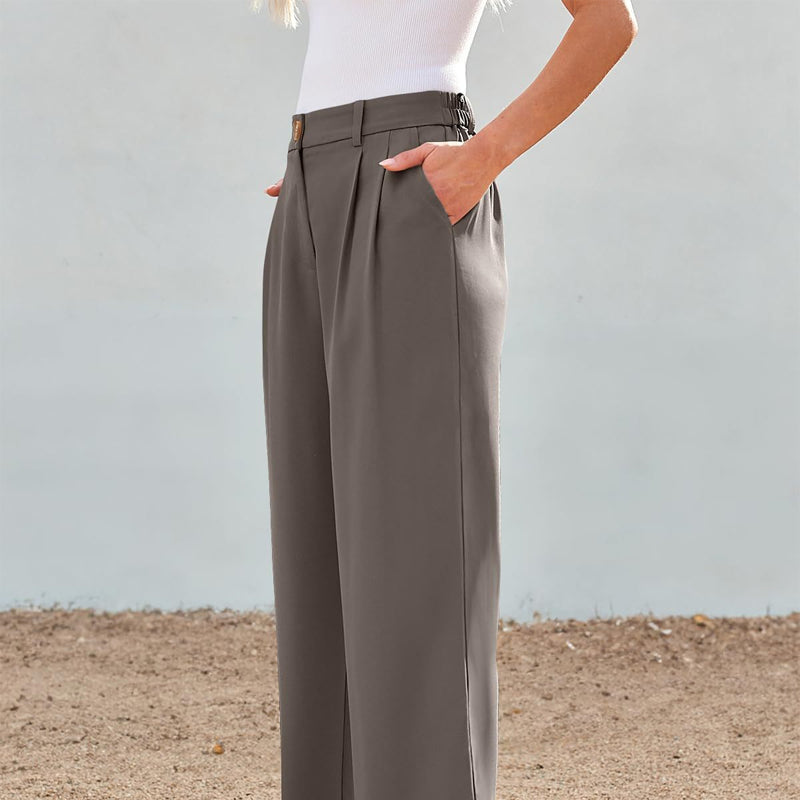 🌸 Sommerschlussverkauf! 50 % Rabatt 👖💃 Damenhose mit hoher Taille und geradem Bein – minimalistischer Stil