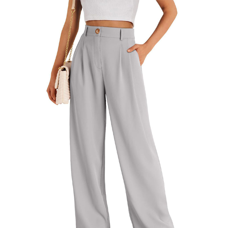 🌸 Sommerschlussverkauf! 50 % Rabatt 👖💃 Damenhose mit hoher Taille und geradem Bein – minimalistischer Stil