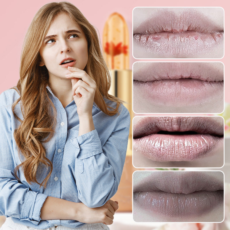 🔥Kaufen Sie 1 und erhalten Sie 1 gratis🎁Crystal Flower Temperaturwechsel-Gelee-Lippenstift