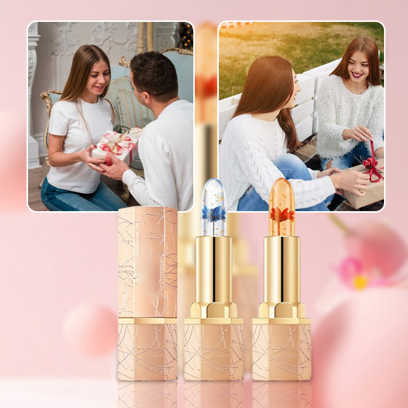🔥Kaufen Sie 1 und erhalten Sie 1 gratis🎁Crystal Flower Temperaturwechsel-Gelee-Lippenstift