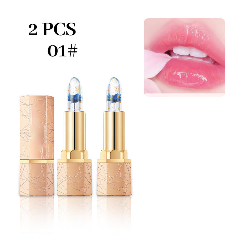 🔥Kaufen Sie 1 und erhalten Sie 1 gratis🎁Crystal Flower Temperaturwechsel-Gelee-Lippenstift