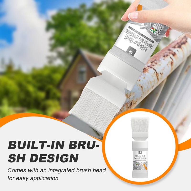 🎨 50% RABATT! 🖌️ Wasserbasierte Metallic-Silber-Farbe mit Integriertem Pinsel – Deckend, Schnelltrocknend & Ideal Für Kreative Projekte & Dekoration ✨