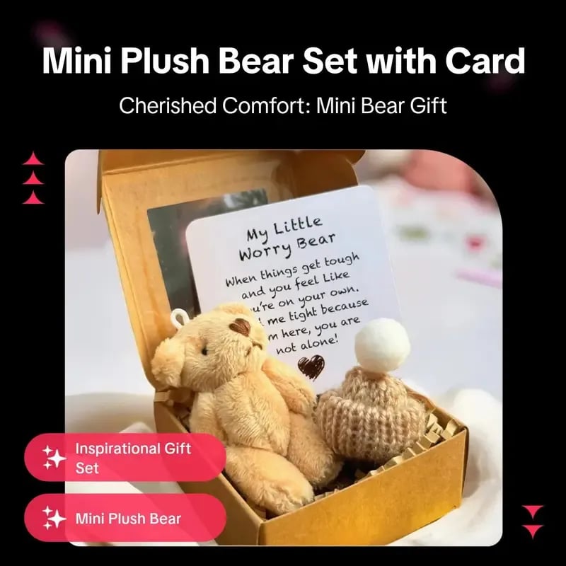 🔥Letzter Tag 50% Rabatt🎁Handgemachter Mini-Plüsch-Teddybär in Box🧸