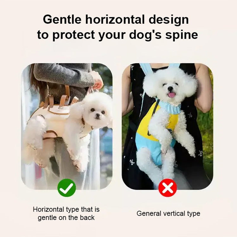 ⏳Zeitlich begrenztes Angebot⏳ 🐶Heißer Verkauf🎒 Tragbare, atmungsaktive 2-in-1-Haustiertragetasche – Tragetuch Rucksack | Überall und jederzeit!