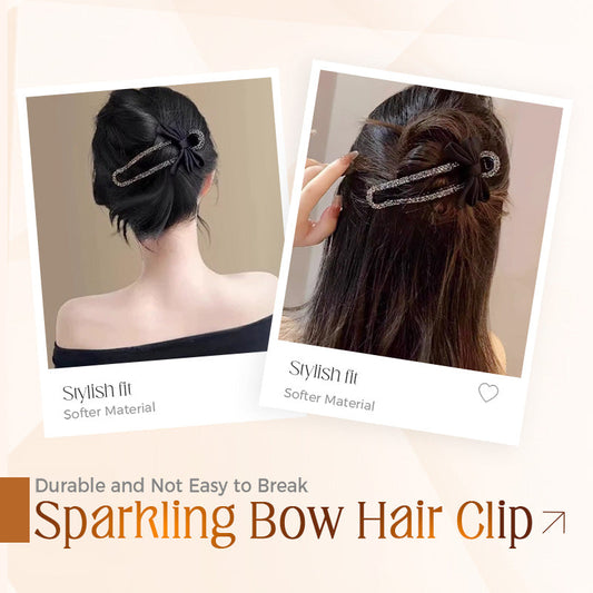 Glitzernde elegante schwarze Haarspange für Hochsteckfrisuren