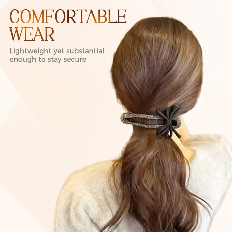 Glitzernde elegante schwarze Haarspange für Hochsteckfrisuren