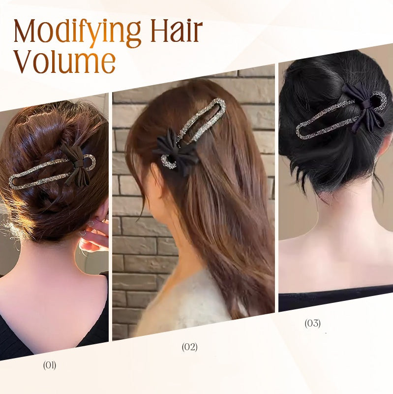 Glitzernde elegante schwarze Haarspange für Hochsteckfrisuren