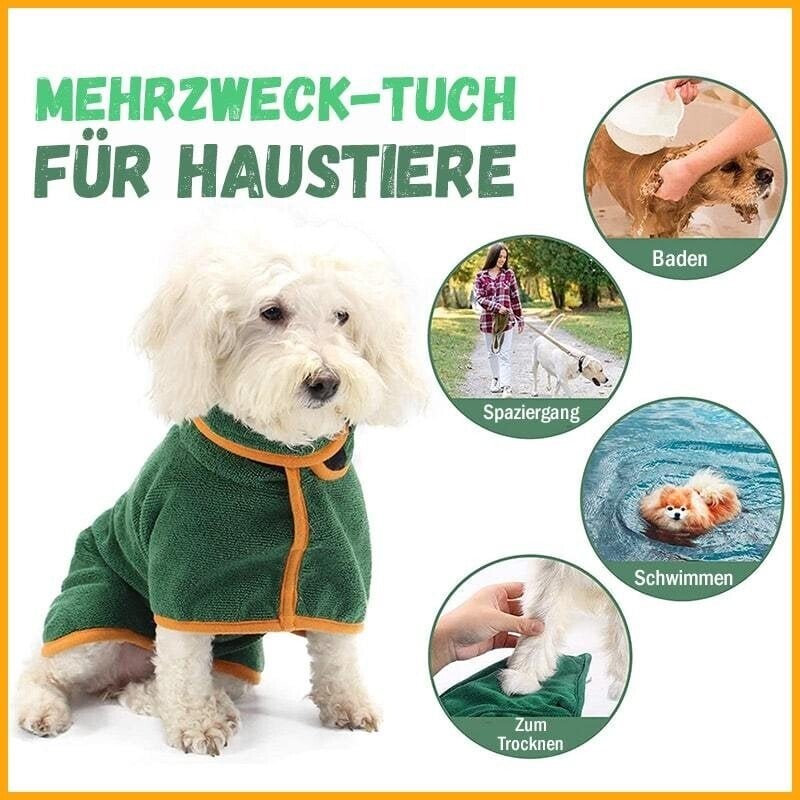 🎅Weihnachtsverkauf 49% Rabatt🐕 Super Saugfähiger Bademantel für Haustiere
