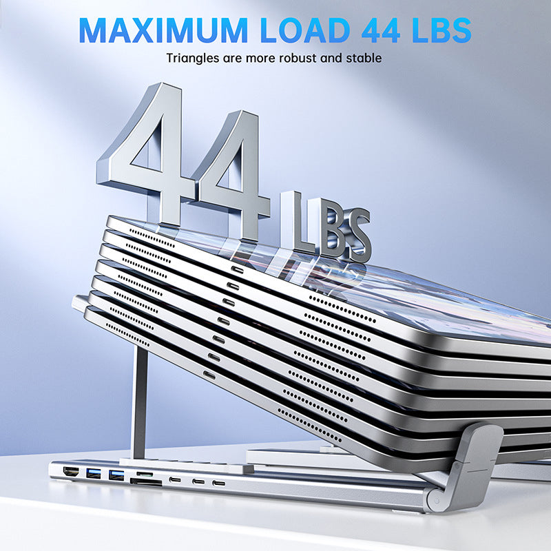 💻 45% RABATT! ⚡ 2-in-1 USB-C Dockingstation & Laptopständer – 8 Ports, 4K HDMI & Höhenverstellbar für Mehr Produktivität 🖥️