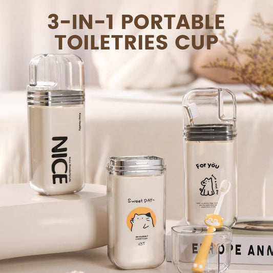 Tragbarer 3-in-1-Toilettenbecher