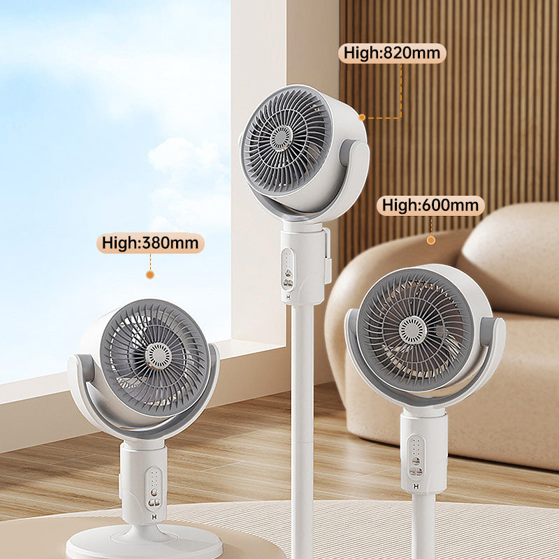 ✨Motor Standventilator, 20dB sehr leiser Ventilator, 30m Wurfweite, 2465m³/h Luftvolumen, Fan mit Fernbedienung & Kühlung✨