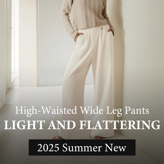 Weit geschnittene Hose mit hoher Taille
