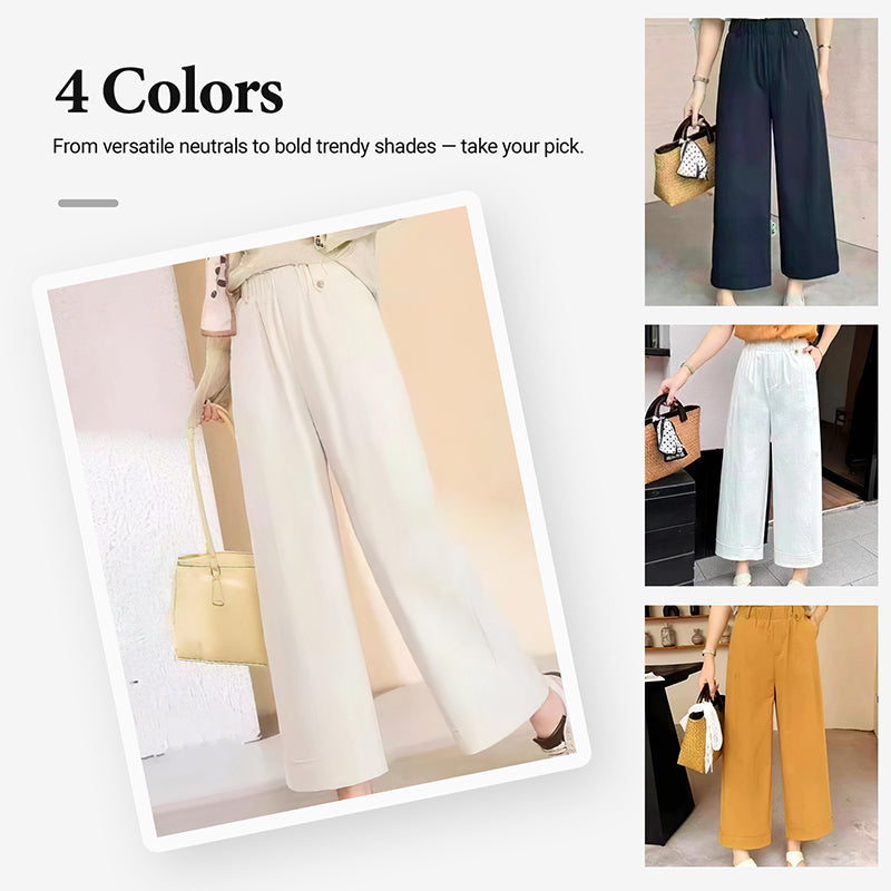Weit geschnittene Hose mit hoher Taille