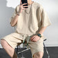 Herren-Trainingsanzug in Übergröße mit Kurzarm-T-Shirt und Shorts