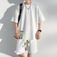 Herren-Trainingsanzug in Übergröße mit Kurzarm-T-Shirt und Shorts