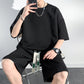 Herren-Trainingsanzug in Übergröße mit Kurzarm-T-Shirt und Shorts