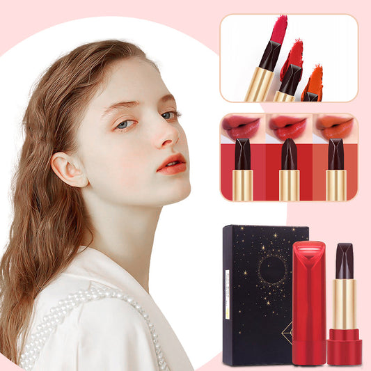 3-Farben-Feuchtigkeitsspendender, wasserfester, langanhaltender Lippenstift