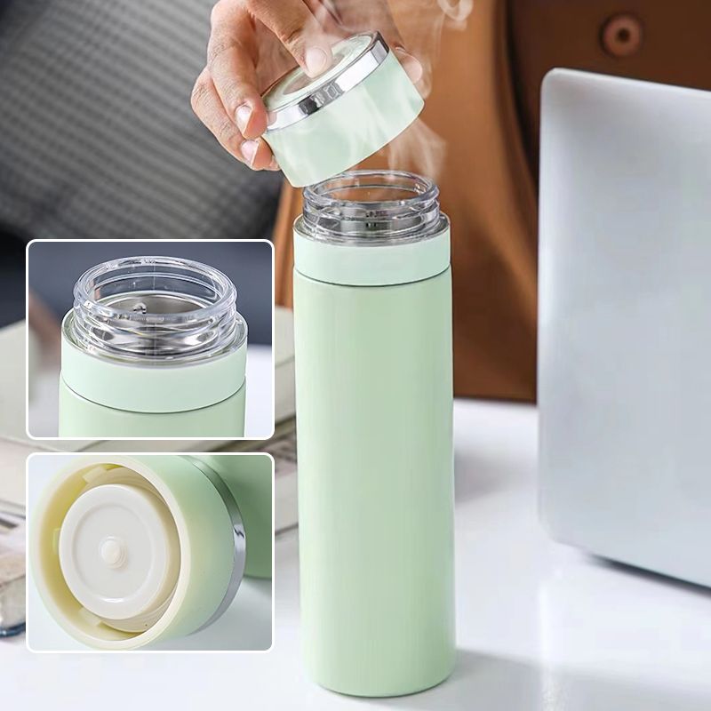 Schönes Geschenk * Edelstahl-Thermobecher, Tee-Wasser-Trennung