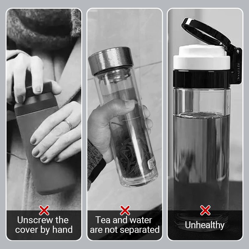 Schönes Geschenk * Edelstahl-Thermobecher, Tee-Wasser-Trennung
