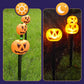 Halloween-Kürbis-Gartenstecker mit Solarleuchte