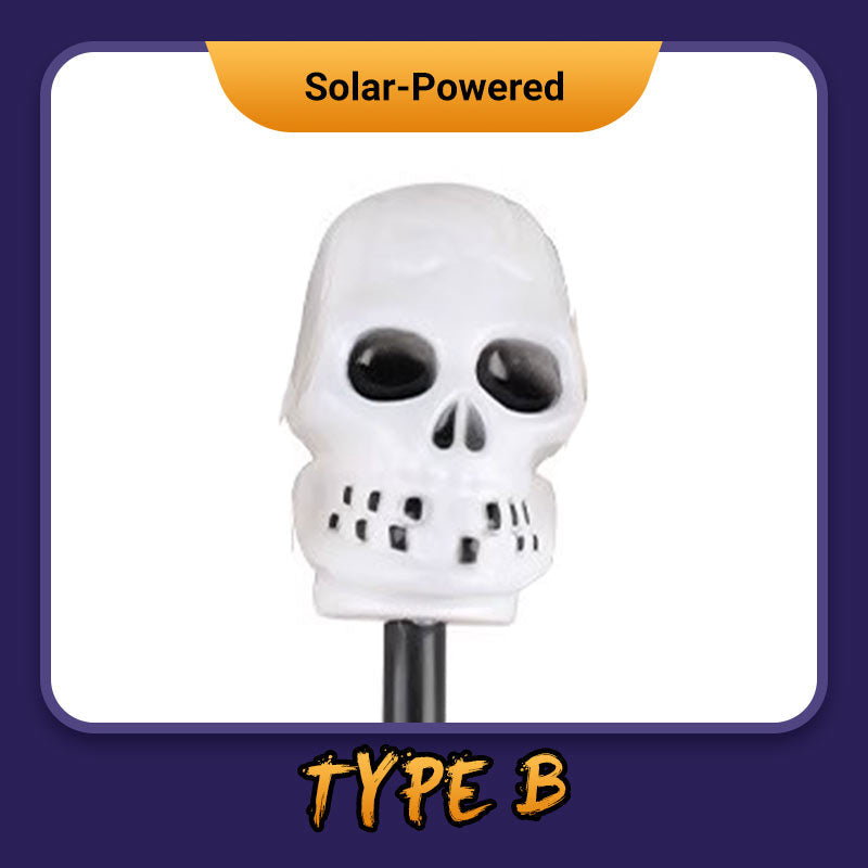Halloween-Kürbis-Gartenstecker mit Solarleuchte