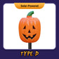 Halloween-Kürbis-Gartenstecker mit Solarleuchte
