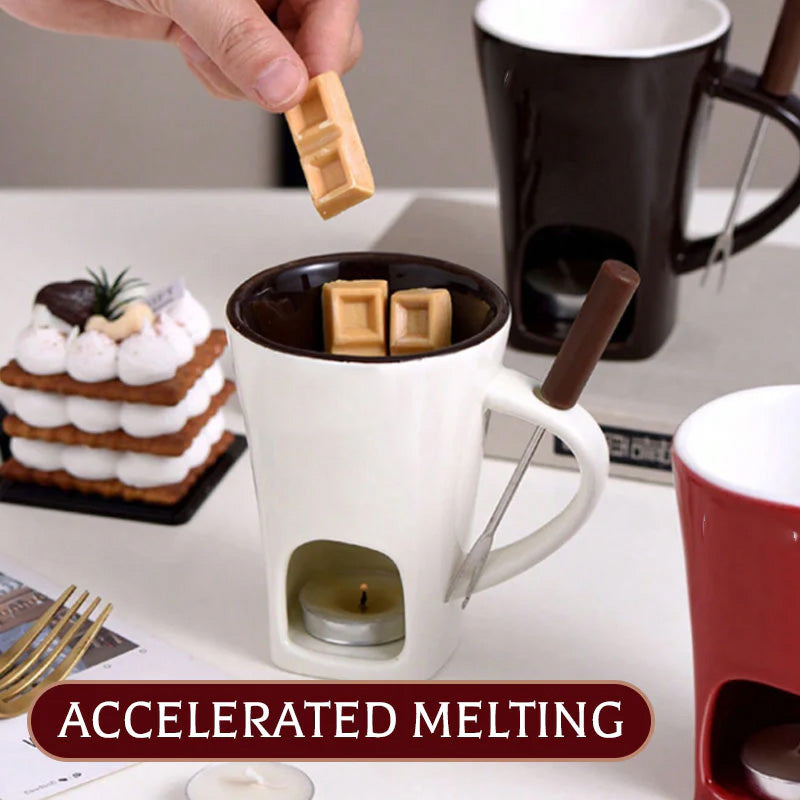 🧆🍫 Keramischer Schokoladenfondue-Becher – Genuss pur, langlebig & nachhaltig ✨ Ideal für gemütliche Abende 🍓 Praktisch & einfach zu reinigen.