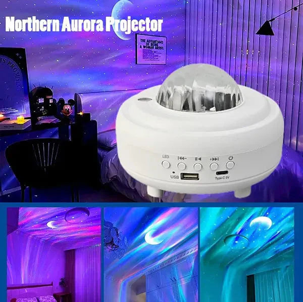🌌50% RABATT JETZT!✨Nordlichtprojektor🔮360° Farbwechsel mit Sternenhimmel-Effekt für eine Magische Atmosphäre zu Hause✨