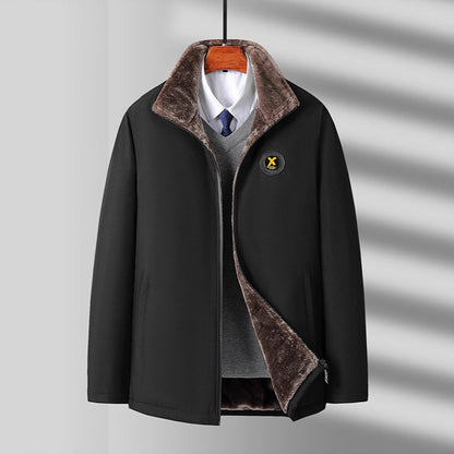 Warme Herrenjacke mit Plüschfutter