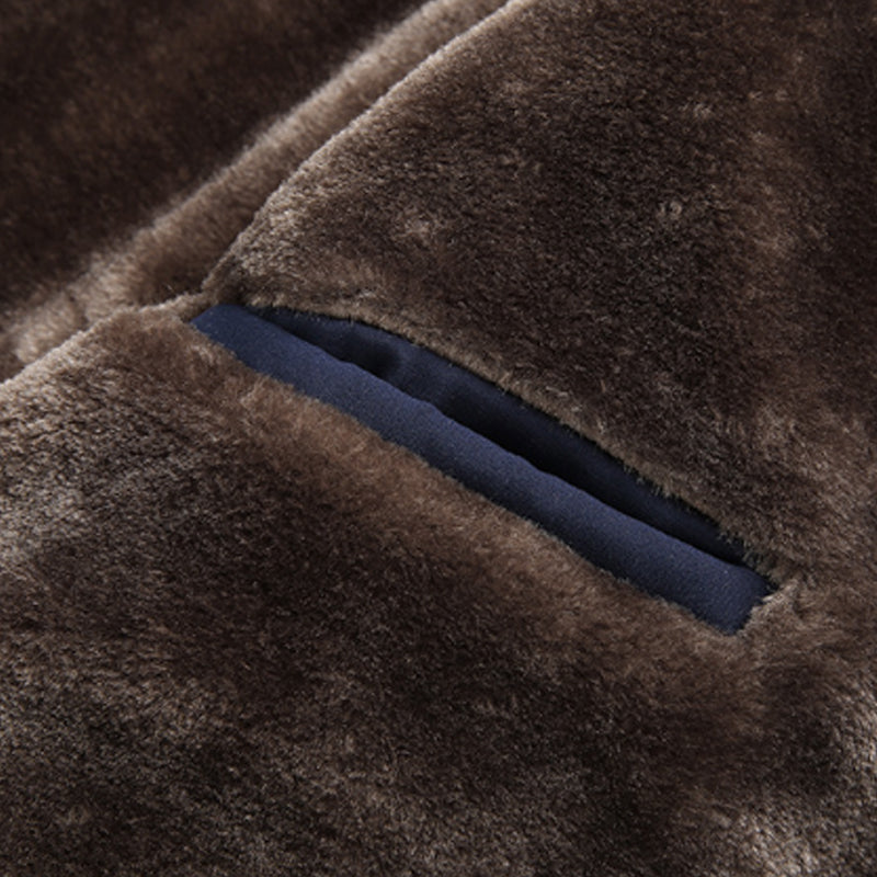 Warme Herrenjacke mit Plüschfutter