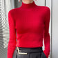 Halbhoher Strickpullover mit Futter