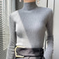 Halbhoher Strickpullover mit Futter