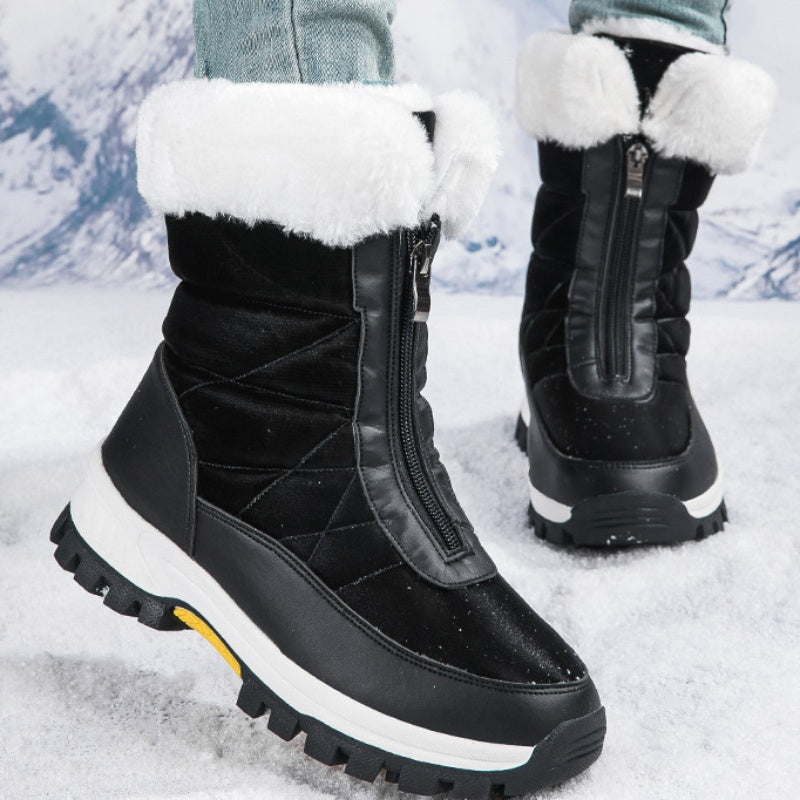 ⏳Cyber Monday Blitzangebot💥👢Rutschfeste, warme Schneestiefel mit Reißverschluss für Damen✨
