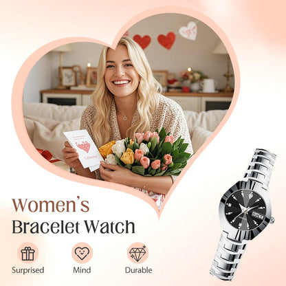 ⌚ 50% RABATT! ✨ Elegante Wasserdichte Damenuhr - Kristallglas & Zifferblatt mit Diamantakzenten für luxuriöse Anlässe 💎🌟