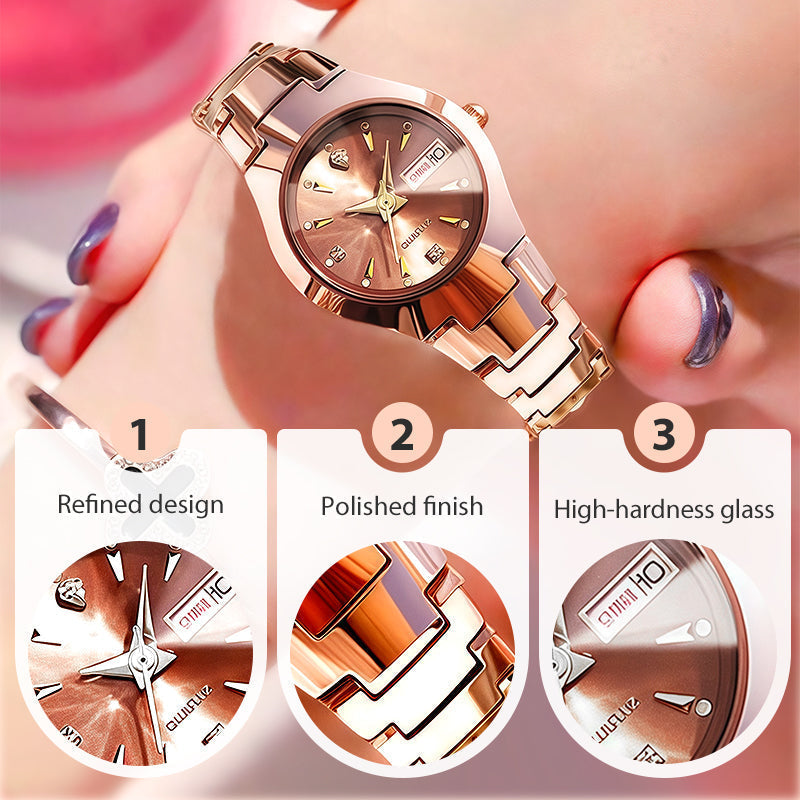 ⌚ 50% RABATT! ✨ Elegante Wasserdichte Damenuhr - Kristallglas & Zifferblatt mit Diamantakzenten für luxuriöse Anlässe 💎🌟