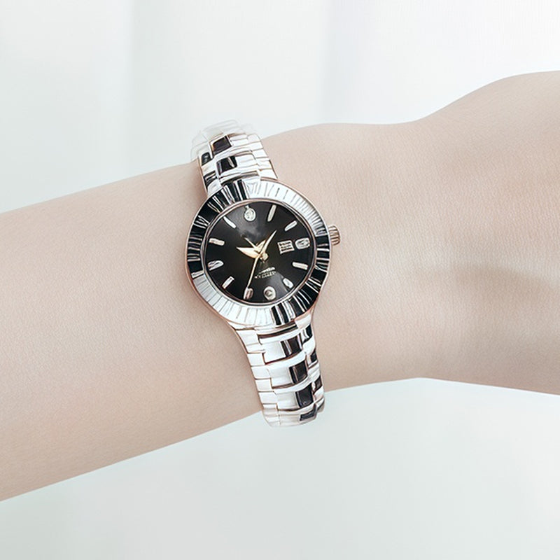 ⌚ 50% RABATT! ✨ Elegante Wasserdichte Damenuhr - Kristallglas & Zifferblatt mit Diamantakzenten für luxuriöse Anlässe 💎🌟