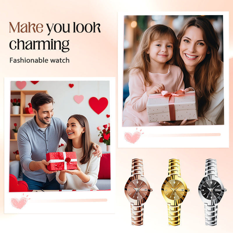 ⌚ 50% RABATT! ✨ Elegante Wasserdichte Damenuhr - Kristallglas & Zifferblatt mit Diamantakzenten für luxuriöse Anlässe 💎🌟