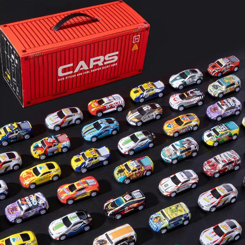 100 Mini-Rückzugautos mit integrierter Garage