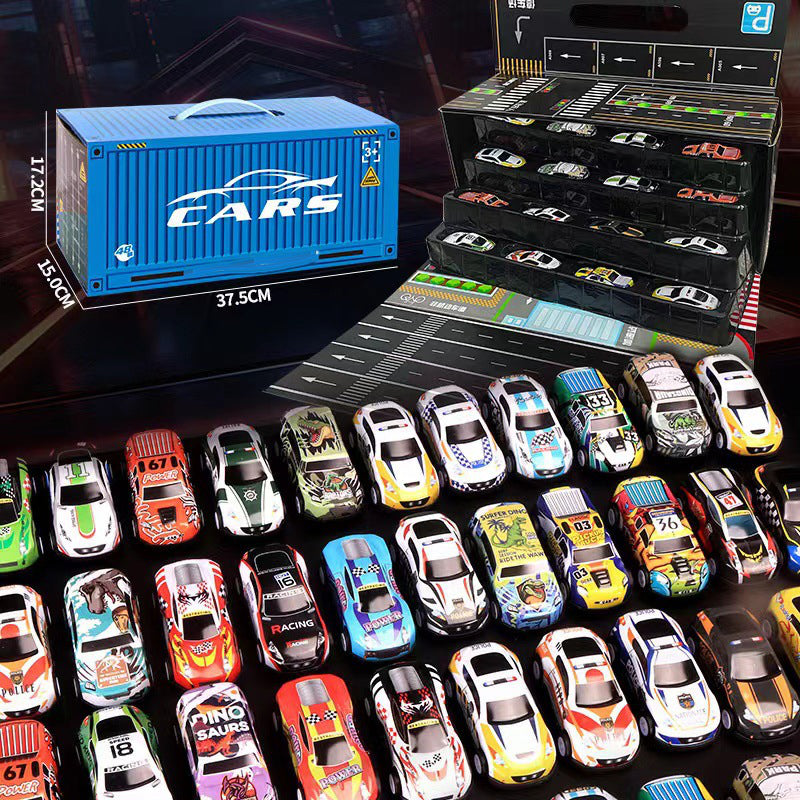 100 Mini-Rückzugautos mit integrierter Garage