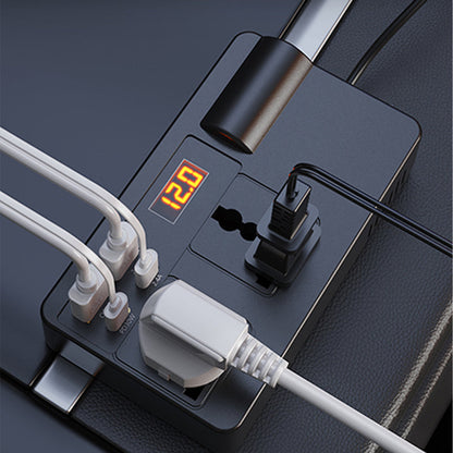 🔥Solange der Vorrat reicht 40 % Rabatt!🎉Tragbarer Auto Wechselrichter 12V/24V zu 220V mit Digitaldisplay